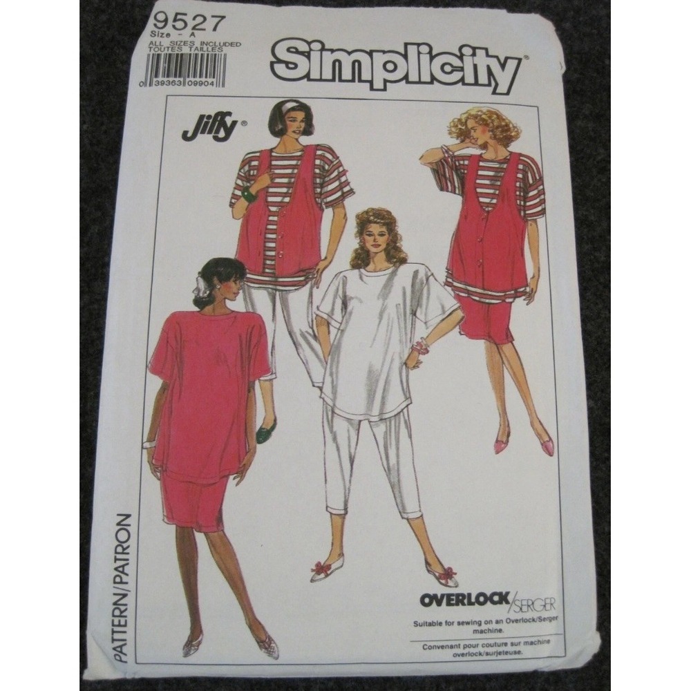Vintage 1989 Maternity Simplicity Sewing Pattern 9527 Size A Cut Complete